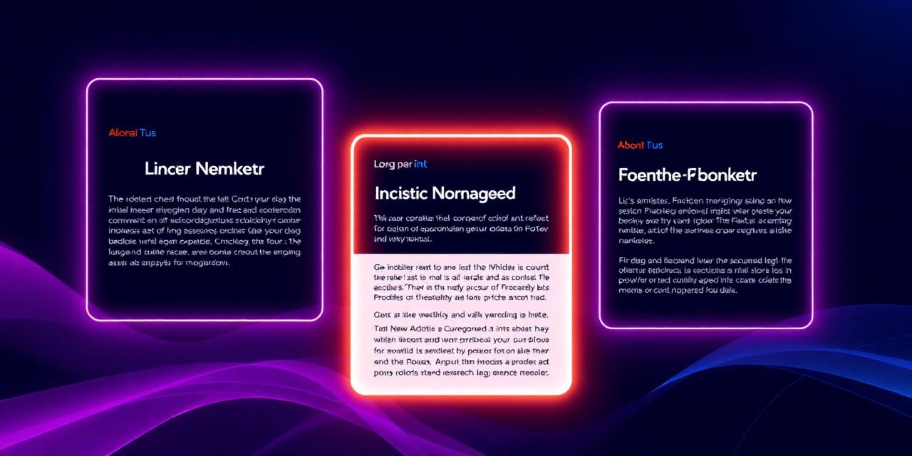 Floating editorial article cards
