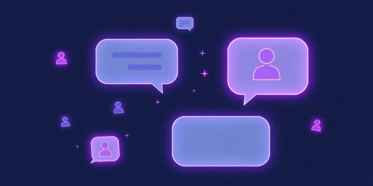Floating chat bubbles illustration